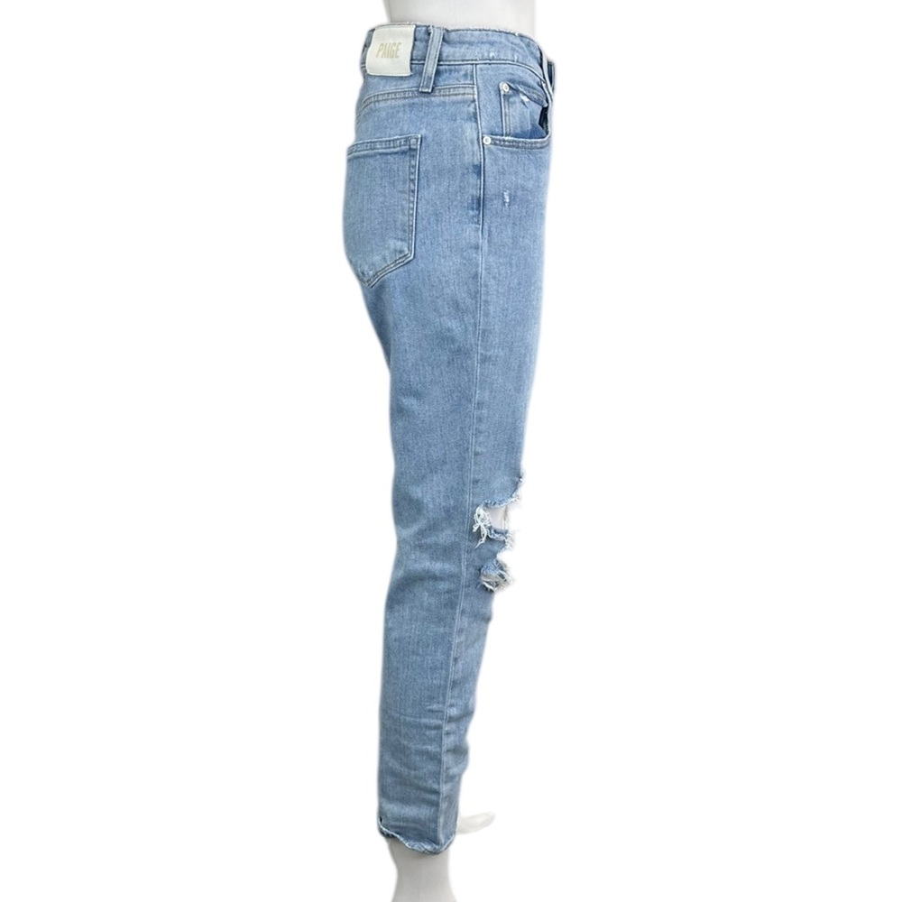 PAIGE Blue Distressed Sarah Slim Jeans Size 28 - Picture 2 of 9